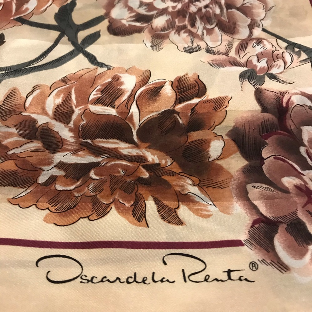 Oscar De La Renta Vintage Silk Scarf Head Wrap